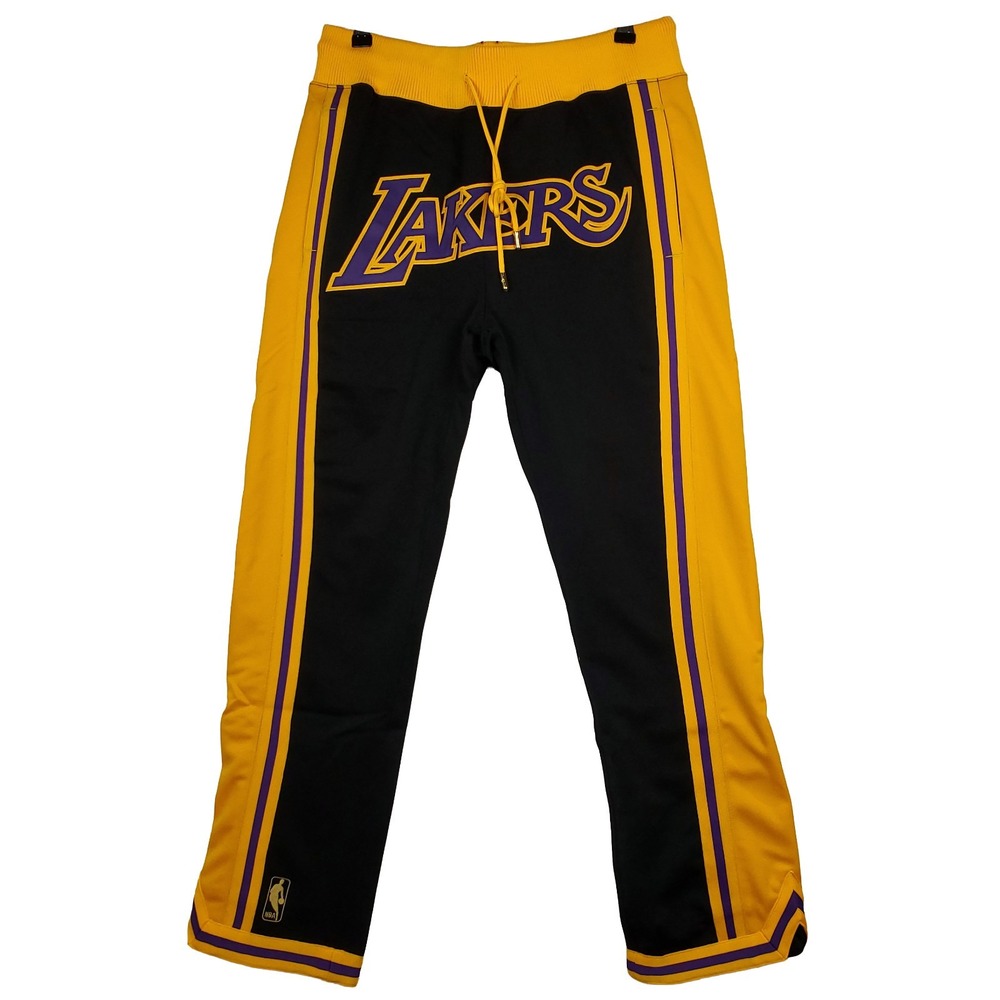 Just Don LA Lakers Mitchell & Ness NBA Small Jersey Pants Black Yellow NWT‎